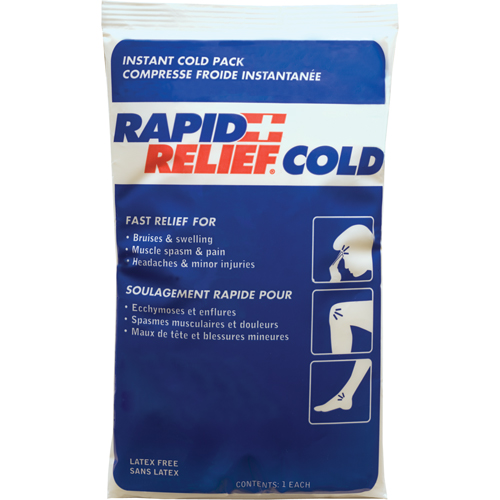 Rapid Relief&reg; Instant Chill Pack, Cold, Single Use, 9" x 6" Oxford Builders Supplies Inc