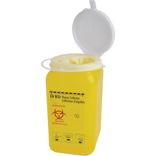 Boîtes pour objets pointus & tranchants BD, Capacit&eacute; de 1,4 L  Oxford Builders Supplies Inc