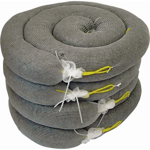 Premium Sorbent Boom, Universal, 10' L x 5" W, 35 Gal. Absorbancy, 4 /Pack Oxford Builders Supplies Inc