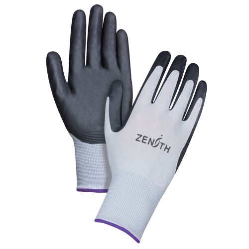 Gants l&eacute;gers enduits et respirants, 6/T-petit, R&ecirc;vetement Mousse de nitrile, Calibre 13, Enveloppe en Polyester Oxford Builders Supplies Inc