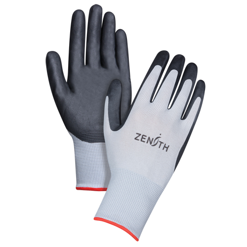 Gants l&eacute;gers enduits et respirants, 7/Petit, R&ecirc;vetement Mousse de nitrile, Calibre 13, Enveloppe en Polyester Oxford Builders Supplies Inc
