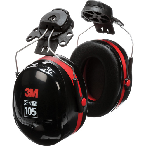 Peltor Optime 105 Series Earmuffs, Cap Mount, 27 NRR dB Oxford Builders Supplies Inc