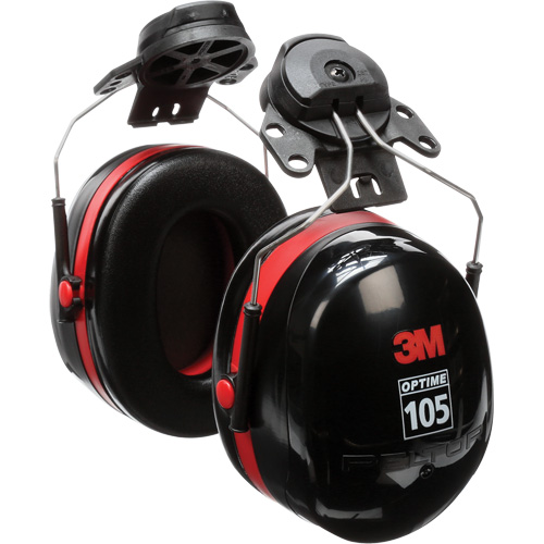 Peltor Optime 105 Series Earmuffs, Cap Mount, 27 NRR dB Oxford Builders Supplies Inc