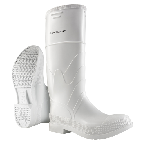Bottes blanches, PVC, Pointure 6 Oxford Builders Supplies Inc