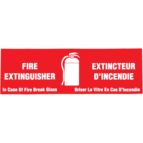 &eacute;tiquette  Fire Extinguisher / Extincteur d'incendie , 2" x 6", Vinyle, Bilingue avec pictogramme Oxford Builders Supplies Inc