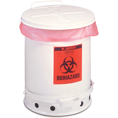 Biohazard Waste Container, 6 gal Capacity Oxford Builders Supplies Inc