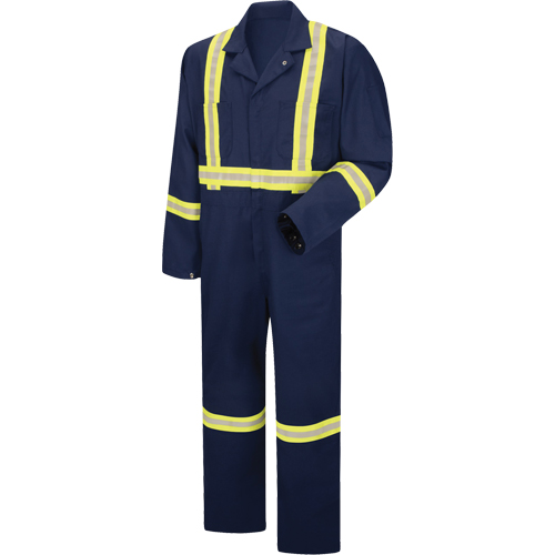 Enhanced Visibility Coveralls, Men's, Navy Blue, Size 38 Oxford Builders Supplies Inc