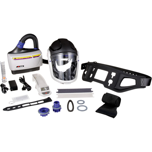 Versaflo Powered Air Purifying Respirator TR-600 Heavy Industrial Kit, Hard Hat & Faceshield, Lithium-Ion Battery Oxford Builders Supplies Inc