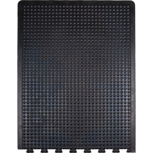 Tapis antifatigue en d&ocirc;me, &agrave; bulles, 3' x 4' x 1/2", Noir, Caoutchouc Oxford Builders Supplies Inc