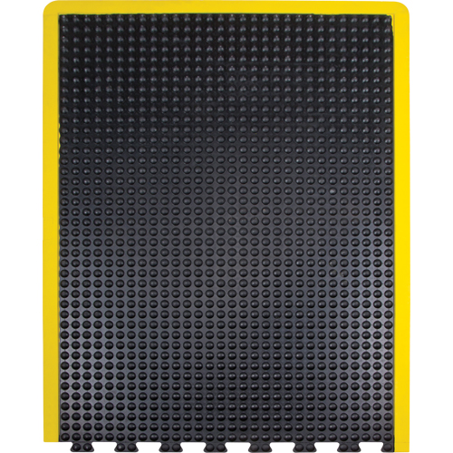 Tapis antifatigue en d&ocirc;me, &agrave; bulles, 3' x 4' x 1/2", Noir, Caoutchouc Oxford Builders Supplies Inc