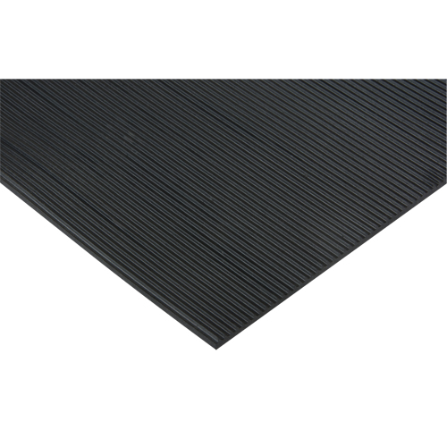 Fine Ribbed Matting, Wiper, 3' x 75' x 1/8", Black Oxford Builders Supplies Inc