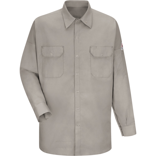 Chemise ignifuge pour soudeurs, Moyen, Gris Oxford Builders Supplies Inc