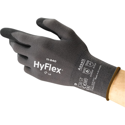 Hyflex&reg; 11-840 Gloves, 10/X-Large, Foam Nitrile Coating, 15 Gauge, Nylon Shell Oxford Builders Supplies Inc