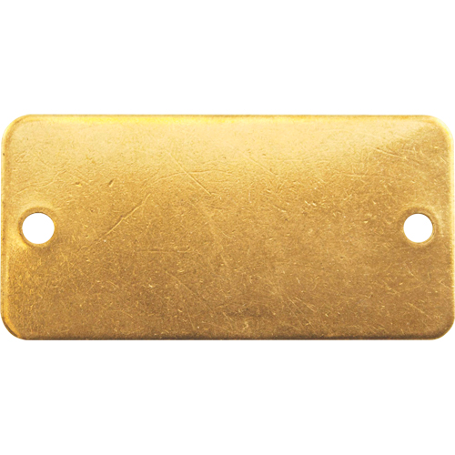 &eacute;tiquettes vierges, Laiton, 2" la x 1" h Oxford Builders Supplies Inc