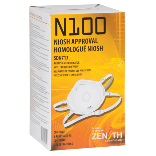 Respirateur contre les particules, N100, Certifi&eacute; NIOSH, Moyen/grand Oxford Builders Supplies Inc