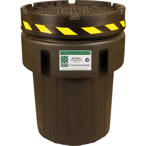 Baril de r&eacute;cup&eacute;ration Ultra-Recycled Overpack, 95 gal., Stationnaire Oxford Builders Supplies Inc
