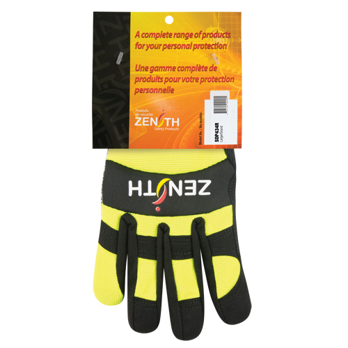 ZM500 High-Visibility Cut-Resistant Mechanic's Gloves, HPPE Palm, Size 2X-Large Oxford Builders Supplies Inc