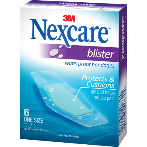 Nexcare Waterproof Blister Bandages, Rectangular/Square, 2-1/4", Plastic, Sterile Oxford Builders Supplies Inc