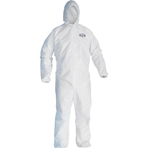 Combinaison Kleenguard A45 contre les liquides, les particules de pr&eacute;paration des surfaces et la peinture, Petit, Blanc, Micropore Oxford Builders Supplies Inc