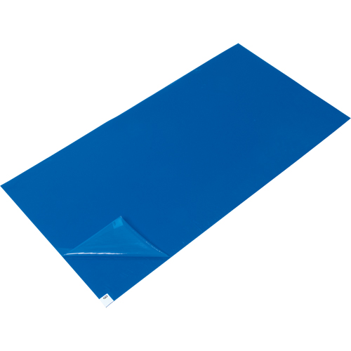 Peel-Away Cleanroom Mat Refills, 1.57 mils Thick, 1-1/2' W, 3-3/4' L x Blue Oxford Builders Supplies Inc