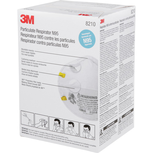 Respirateurs contre les particules 8210, N95, Certifi&eacute; NIOSH Oxford Builders Supplies Inc