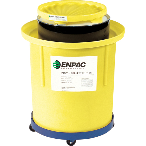Poly-Collector 110 with Steel Drum, 31.75" dia. x 49" H, 103 US gal. Spill Cap. Oxford Builders Supplies Inc