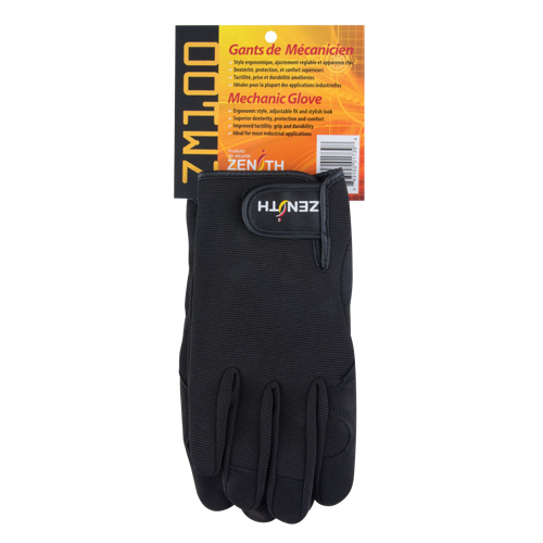 Gants pour m&eacute;canicien ZM100, Paume Synth&eacute;tique, Taille Grand Oxford Builders Supplies Inc