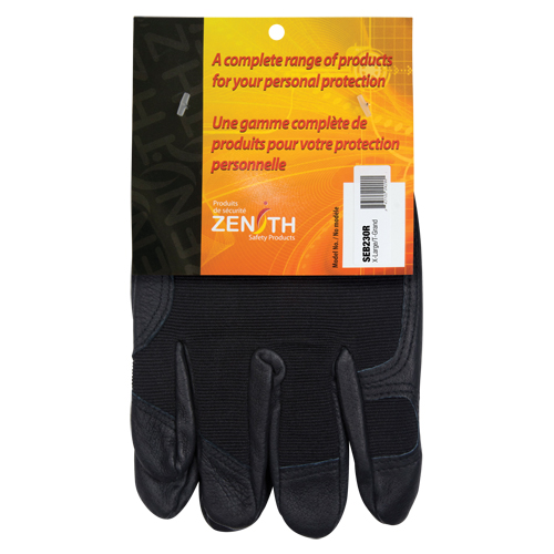 ZM300 Mechanic's Gloves, Grain Leather Palm, Size X-Large Oxford Builders Supplies Inc