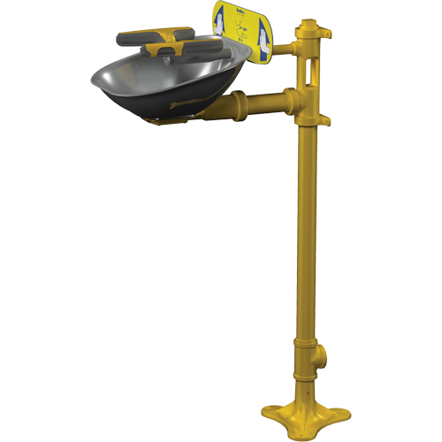 Halo Face/Eyewash Stations, Pedestal Installation, Stainless Steel Bowl Oxford Builders Supplies Inc