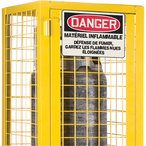 Armoire de s&eacute;curit&eacute; pour cylindres de gaz conforme aux normes de la CSA, nbre de bouteilles: 2, 17" , 17" , 69" , Jaune Oxford Builders Supplies Inc