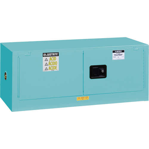 Armoire de s&eacute;curit&eacute; en acier inoxydable pour produits corrosifs/acides EX Piggyback Sure-Grip , 12 gal., 2 Porte(s), 43" La x 18" h x 18" p Oxford Builders Supplies Inc