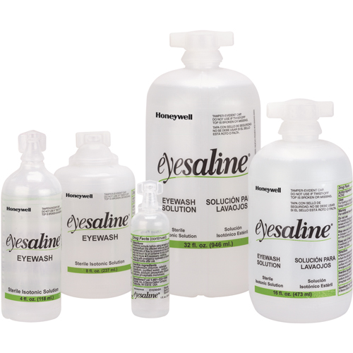 Bouteilles de solution saline pour douche oculaire, Bouteille Plein, 16 oz Oxford Builders Supplies Inc