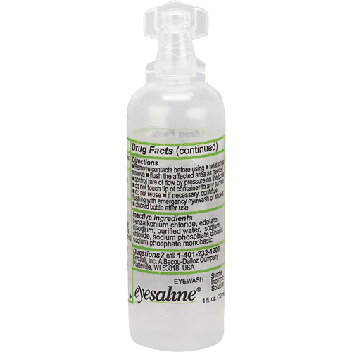 Bouteilles de solution saline pour douche oculaire, Bouteille Plein, 1 oz Oxford Builders Supplies Inc