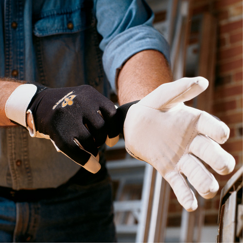 Anti-Vibration Air Glove&reg;, Size Medium, Pearl Leather Palm Oxford Builders Supplies Inc