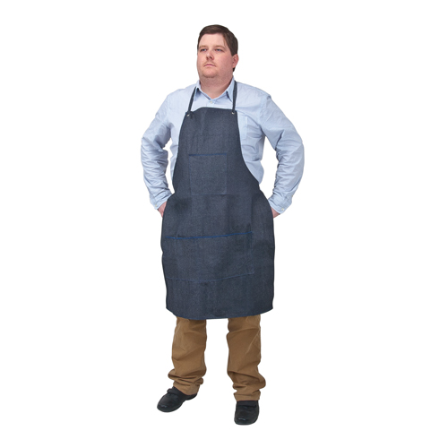 Tablier, Coton, 38" lo x 28" la, Bleu Oxford Builders Supplies Inc