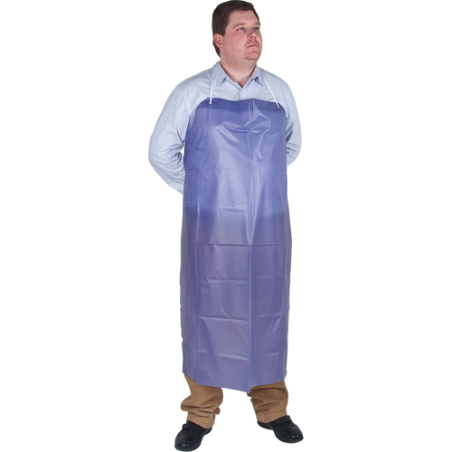 Tablier l&eacute;ger, Vinyle, 45" lo x 36" la, Bleu Oxford Builders Supplies Inc