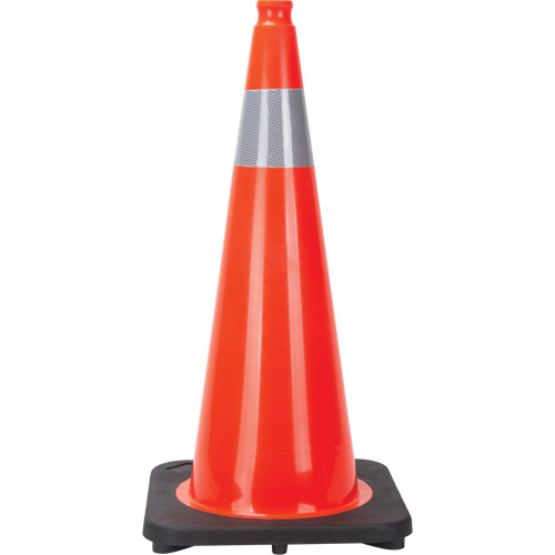 Traffic Cone, 28", Orange, 4" Reflective Collar(s) Oxford Builders Supplies Inc