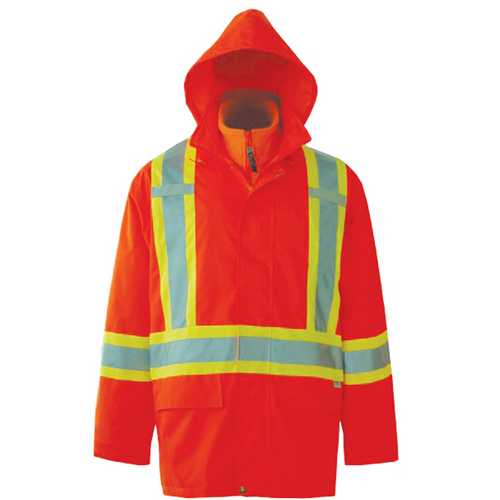Vestes de s&eacute;curit&eacute; 3 en 1 Journeyman, Polyester, Orange haute visibilit&eacute;, Petit Oxford Builders Supplies Inc