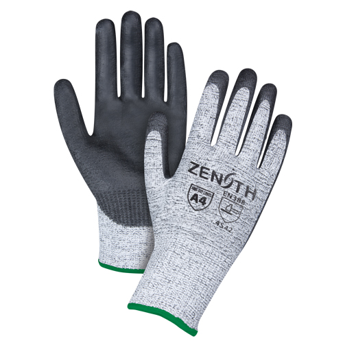 Gants &eacute;lastiques sans coutures r&eacute;sistants &agrave; la coupe, 8/Moyen, Calibre 13, Rev&ecirc;tement Polyur&eacute;thane, ANSI/ISEA 105 niveau 4/EN 388 niveau 5 Oxford Builders Supplies Inc