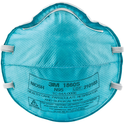 1860S Particulate Healthcare Respirator, N95, NIOSH Certified, Small Oxford Builders Supplies Inc