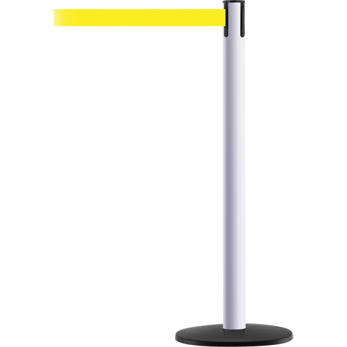 Advance TensaBarrier&reg; Barrier Post, Steel, 36" H, Yellow Tape, 7.5' Tape Length Oxford Builders Supplies Inc