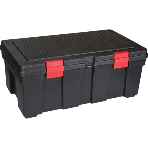 Water Resistant Storage Container, 33" W x 19" D x 13" H, Black Oxford Builders Supplies Inc