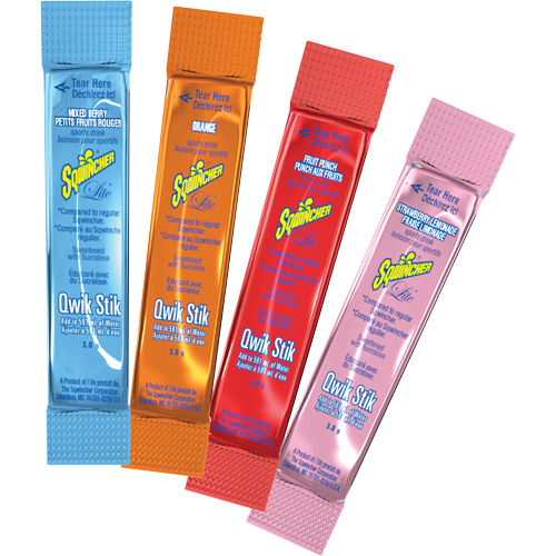 Sqwincher&reg; Boisson de r&eacute;hydratation ZERO Qwik Stik, Poudre, Punch aux fruits Oxford Builders Supplies Inc