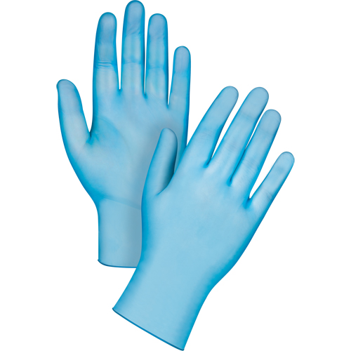 Medical-Grade Disposable Gloves, Small, Vinyl, 4.5-mil, Powder-Free, Blue, Class 2 Oxford Builders Supplies Inc