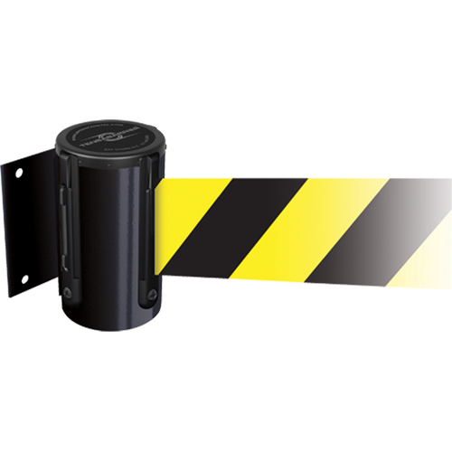 Tensabarrier&reg; Wall Mounted Units, Plastic, Screw Mount, 7.5', Yellow Tape Oxford Builders Supplies Inc