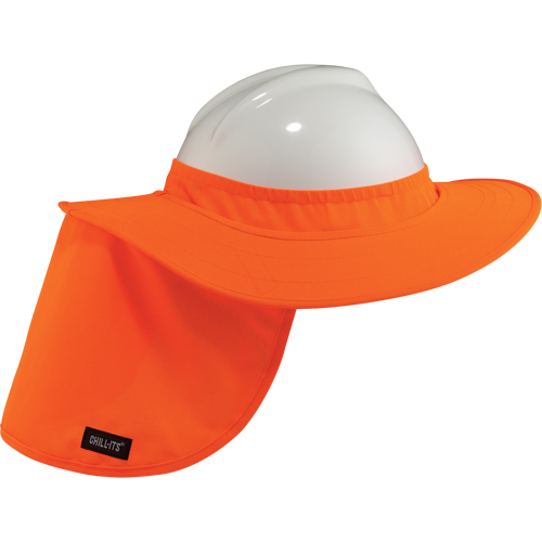 Rebords pour casques de s&eacute;curit&eacute; 6660 Chill-Its, Orange haute visibilit&eacute; Oxford Builders Supplies Inc