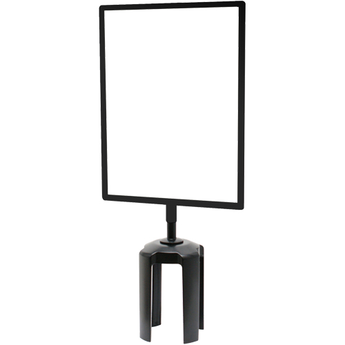 Cadre d'enseigne Tensabarrier avec adaptateur, Noir Oxford Builders Supplies Inc