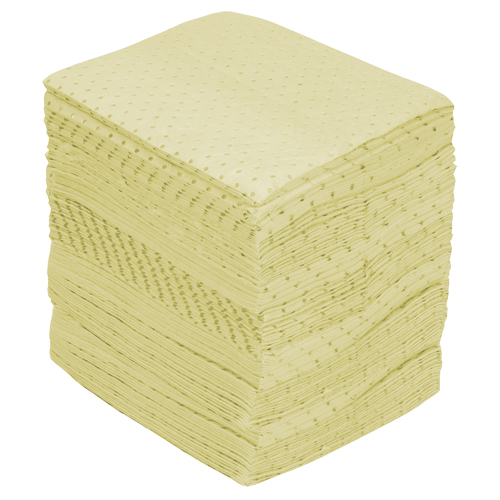 Feuilles absorbantes en fibres fines de calibre industriel, Mati&egrave;res dangereuses, 15" x 17", 35 gal. d'absorption Oxford Builders Supplies Inc
