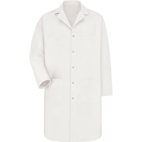 Lab Coat, Poly-Cotton, Small, White Oxford Builders Supplies Inc