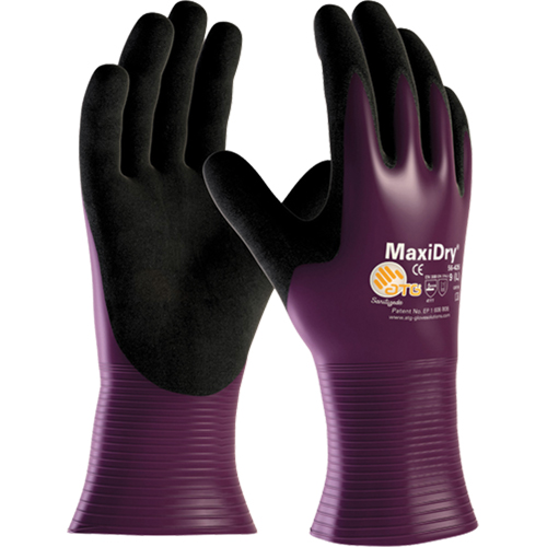 Gants ATG MaxiDry 56-426, 7/Petit, R&ecirc;vetement Nitrile, Calibre 15, Enveloppe en Nylon Oxford Builders Supplies Inc